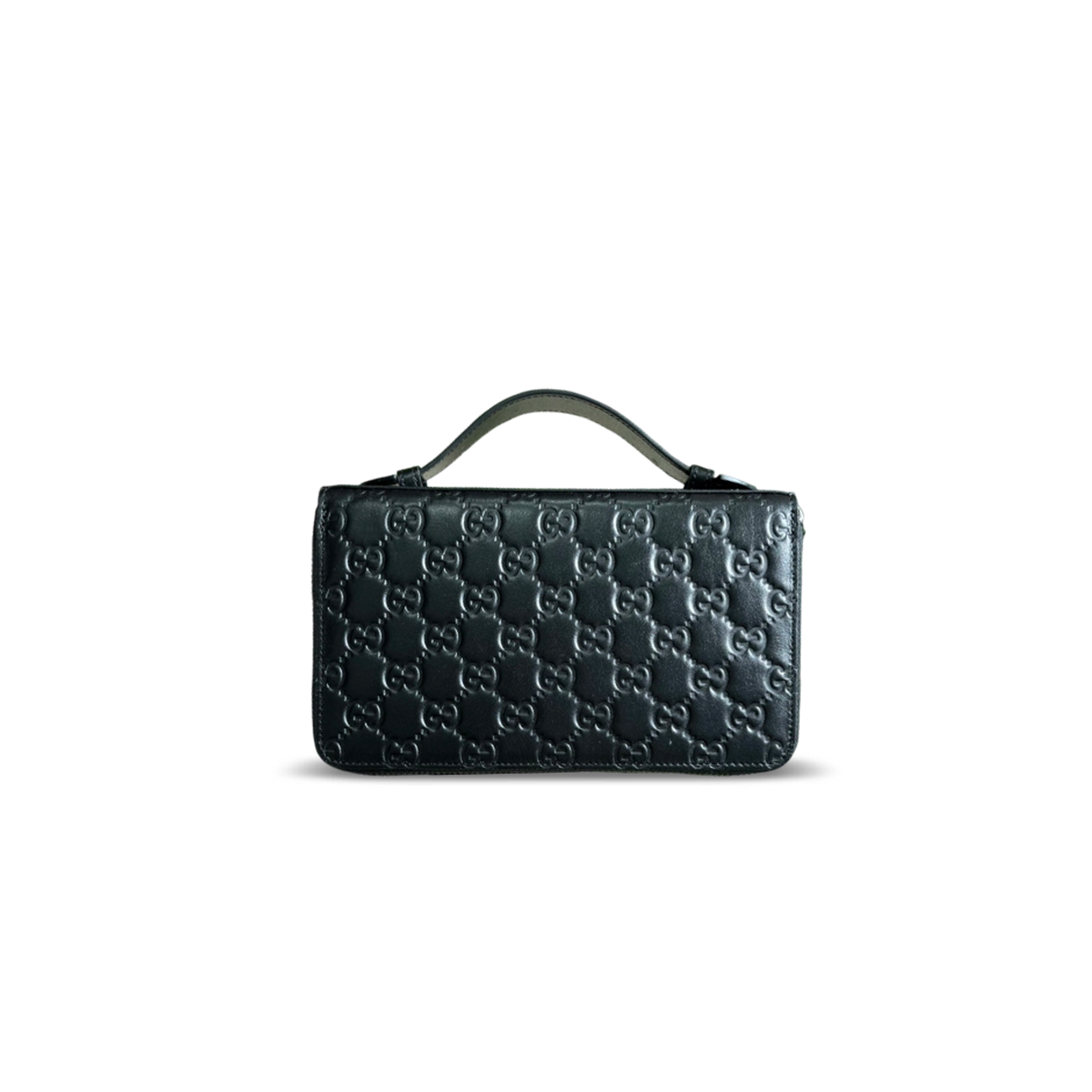 GUCCI SIGNATURE TRAVEL DOCUMENT CASE 395474 (21*14*4.5cm)